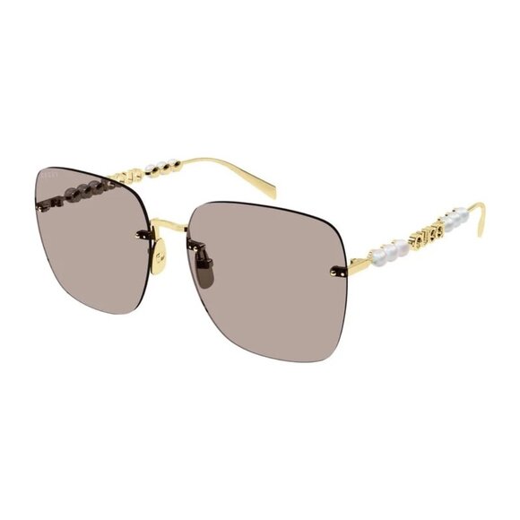 NEW GUCCI SUNGLASSES GG1923SA 004 GOLD PINK WOMEN SQUARE EYEWEAR - Picture 1 of 3